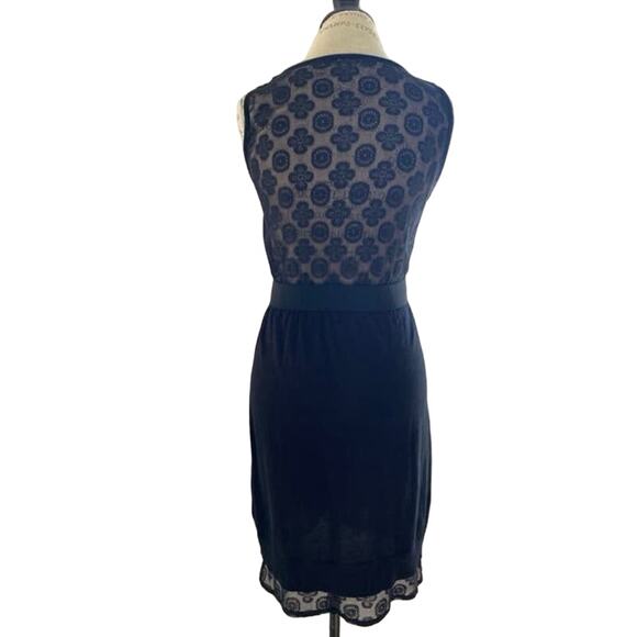 Authentic Italian See by Chloe Sleeveless Mesh Back Lace Body Dress Black Size 6 - Picture 2 of 7